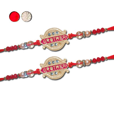 "Designer Fancy Rakhi - FR- 8560 A - Code 060 (2 RAKHIS) - Click here to View more details about this Product